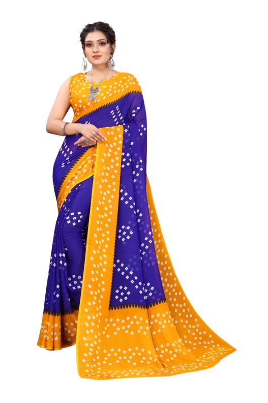 Fancy Georgette Printed Saree With blouse